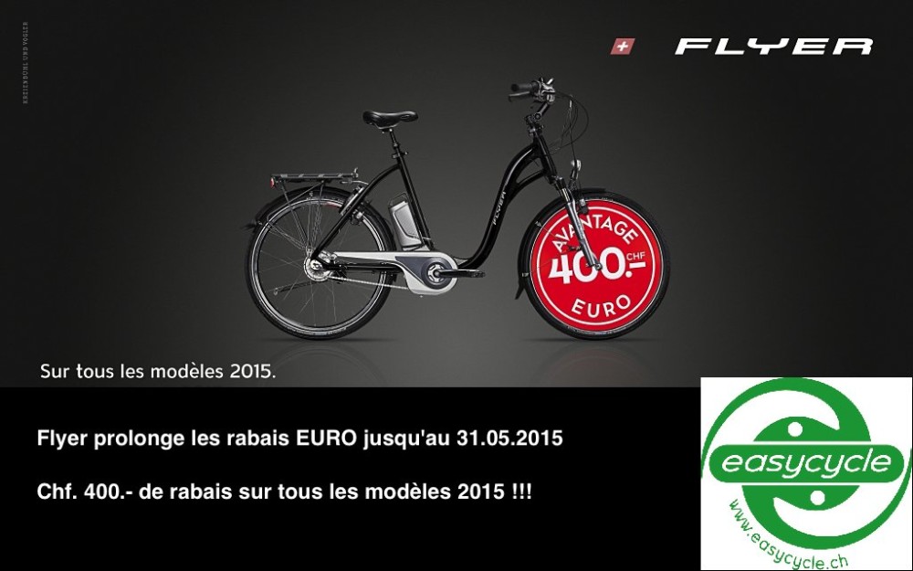 Chf. 400.- d'Euro bonus sur tous les mod&egrave;les 2015 - prolonguation jusqu'&agrave; fin mai 2015 !